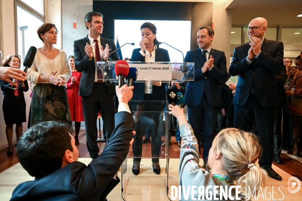 Agnès Buzyn et Olivier Véran. Passation de pouvoir au ministère des solidarités et de la santé.