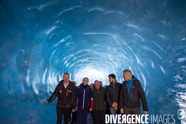 Emmanuel Macron à Chamonix et sur la mer de glace