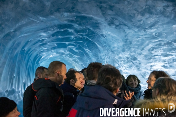 Emmanuel Macron à Chamonix et sur la mer de glace