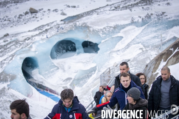 Emmanuel Macron à Chamonix et sur la mer de glace