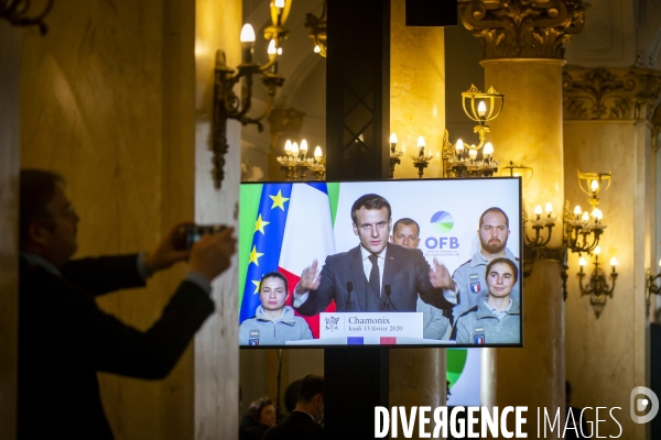 Emmanuel Macron à Chamonix et sur la mer de glace