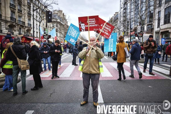 Manifestation contre la reforme des retraites 20 fevrier 2020