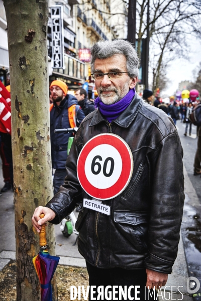 Manifestation contre la reforme des retraites 20 fevrier 2020