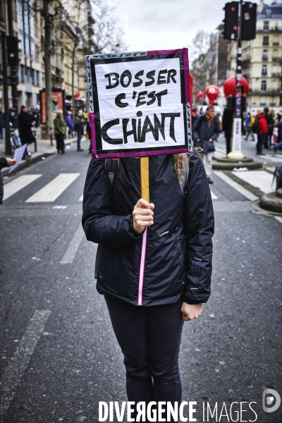 Manifestation contre la reforme des retraites 20 fevrier 2020