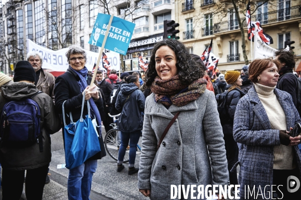 Manifestation contre la reforme des retraites 20 fevrier 2020