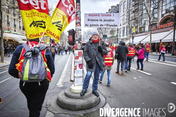 Manifestation contre la reforme des retraites 20 fevrier 2020