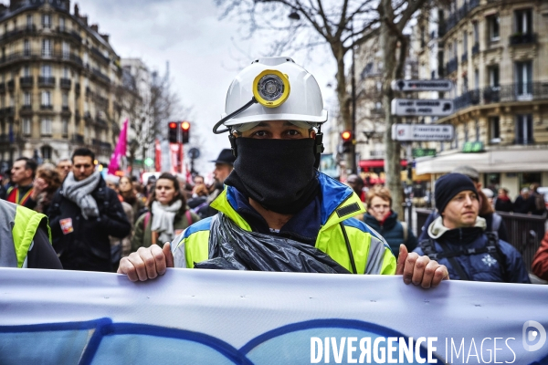 Manifestation contre la reforme des retraites 20 fevrier 2020