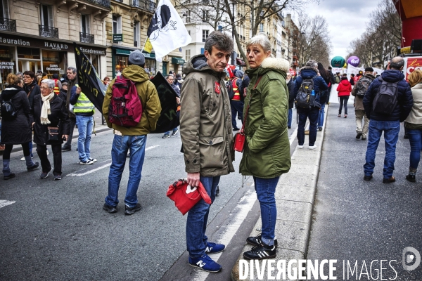 Manifestation contre la reforme des retraites 20 fevrier 2020