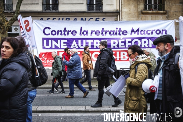 Manifestation contre la reforme des retraites 20 fevrier 2020