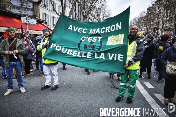 Manifestation contre la reforme des retraites 20 fevrier 2020