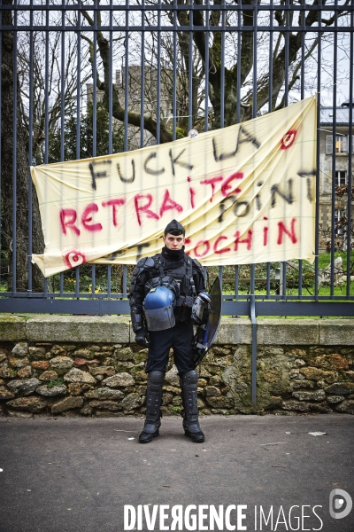 Manifestation contre la reforme des retraites 20 fevrier 2020