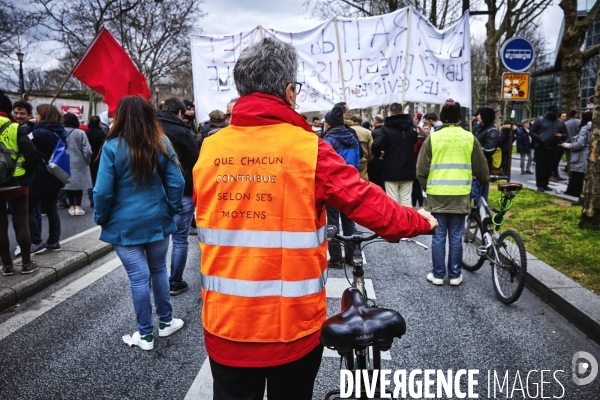 Manifestation contre la reforme des retraites 20 fevrier 2020