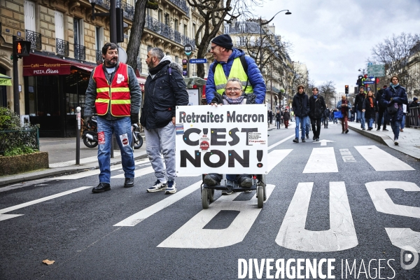 Manifestation contre la reforme des retraites 20 fevrier 2020