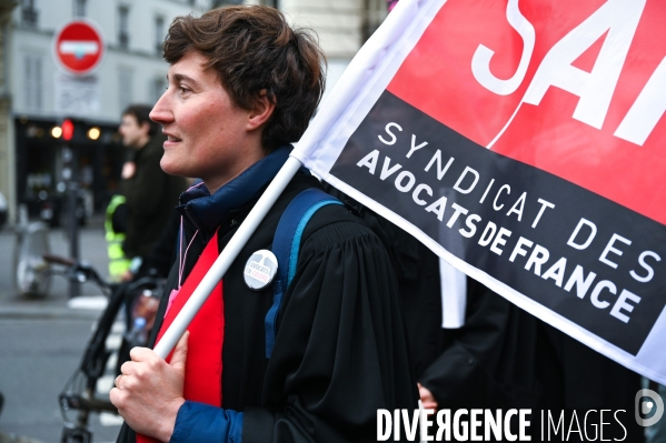 Avocats. Manifestation contre la réforme des retraites