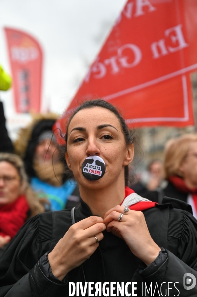 Avocats. Manifestation contre la réforme des retraites