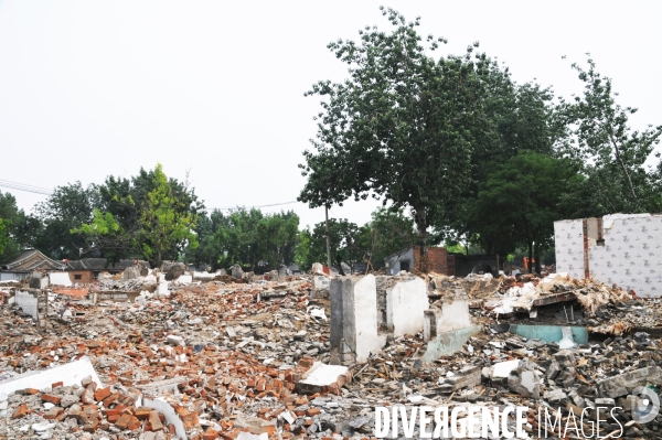 Destruction du quartier historique de Gulou au coeur de Pékin - destruction of historical neighborhood Gulou in the heart of Beijing.