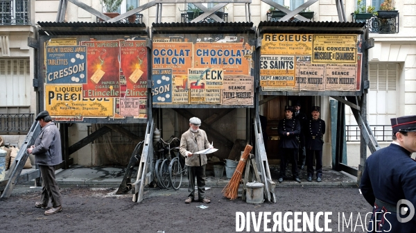 Tournage de séquences de la série Paris Police 1900