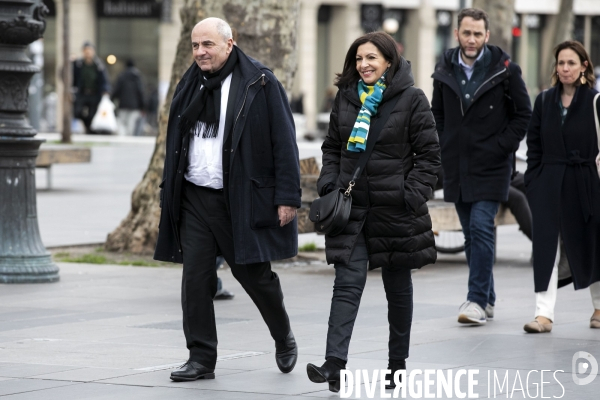 Anne HIDALGO présente son plan piétons.