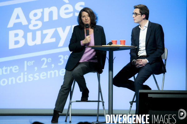 Agnès BUZYN en meeting avec Pacôme RUPIN.