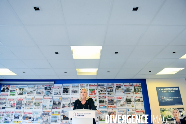 Conférence de presse de Marine Le Pen pour présenter le livre blanc sur la sécurité