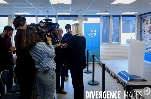 Conférence de presse de Marine Le Pen pour présenter le livre blanc sur la sécurité