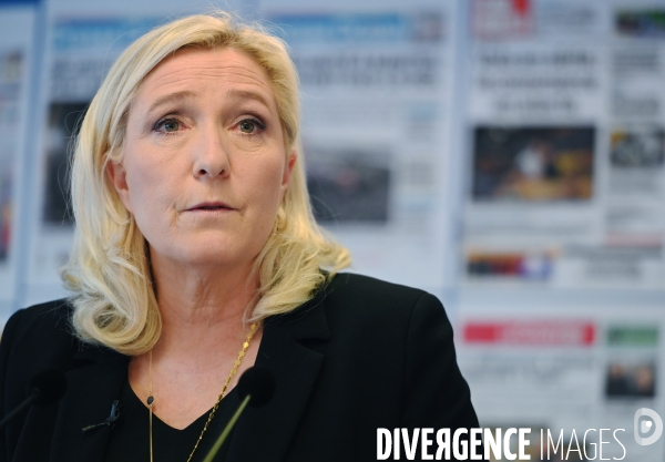 Conférence de presse de Marine Le Pen pour présenter le livre blanc sur la sécurité