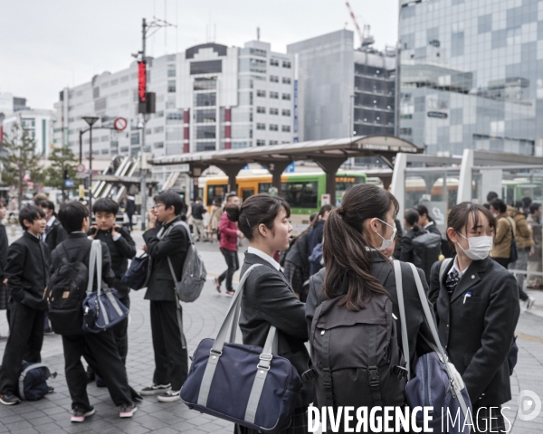 Tokyo, Japon, lycéennes