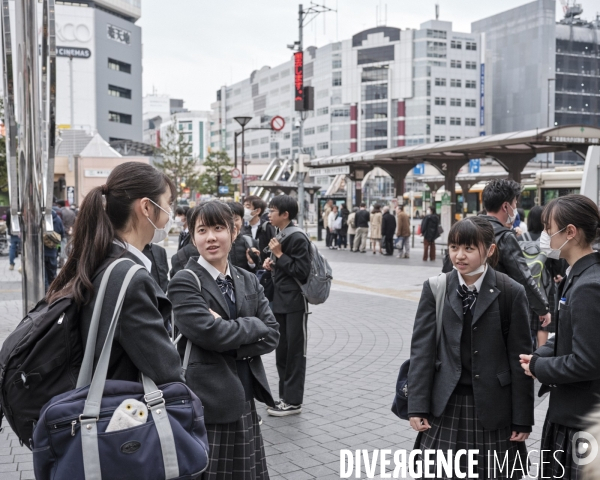 Tokyo, Japon, lycéennes
