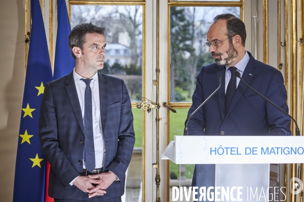 Edouard PHILIPPE, Premier ministre, réunit les differents partenaires politiques pour une réunion sur le Covid-19