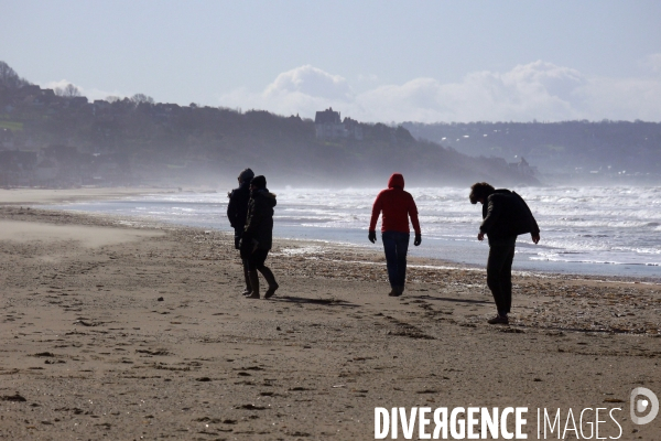 Illustration Deauville ( plage-planches )