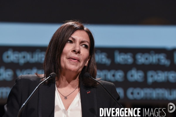 Anne Hidalgo. Réunion publique. Elections municipales.