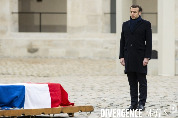 Hommage national à Jean DANIEL aux Invalides.