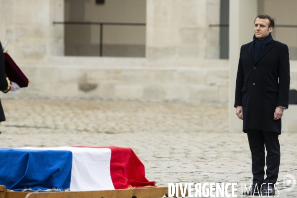 Hommage national à Jean DANIEL aux Invalides.