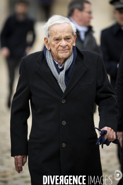 Hommage national à Jean DANIEL aux Invalides.