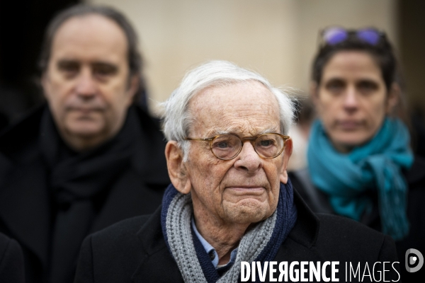 Hommage national à Jean DANIEL aux Invalides.