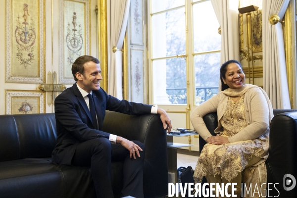 Asia BIBI à l Elysée.