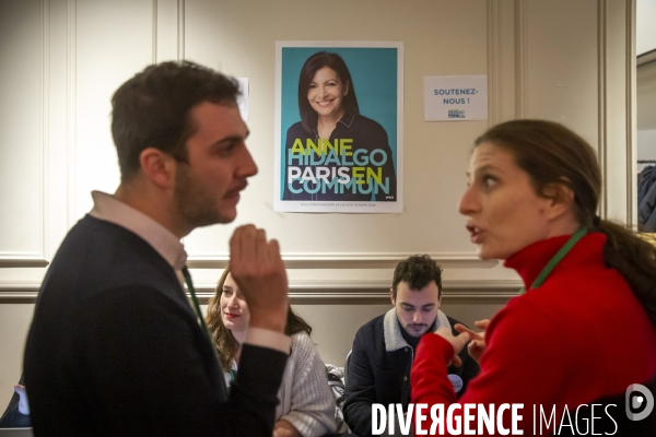 Meeting d  Anne Hidalgo pour la campagne en vue des élections municipales à Paris