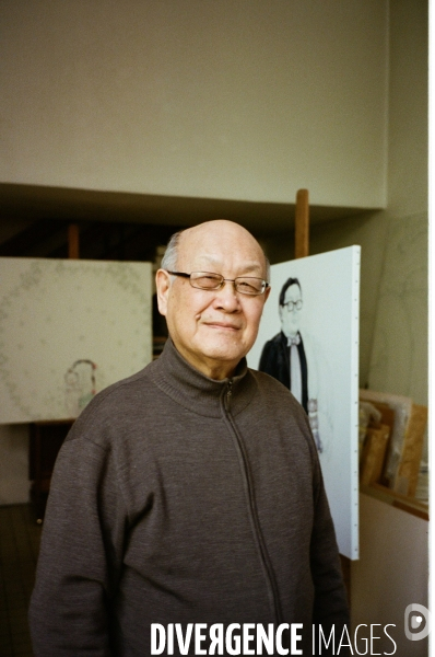 Peng Wan-Ts dans son atelier à Paris