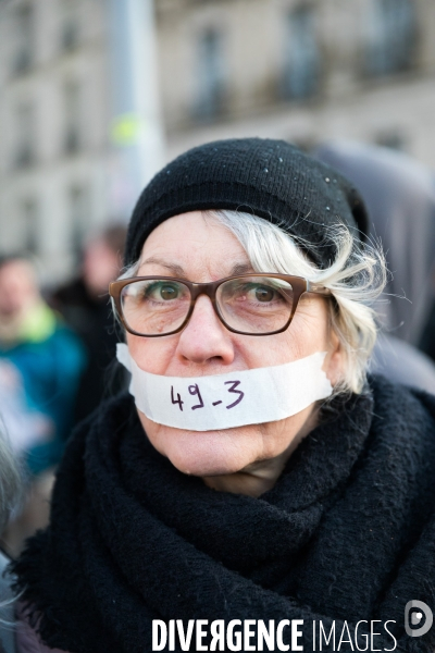 Manifestation contre le recours au 49.3 à Nantes