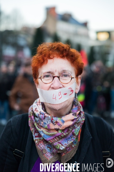 Manifestation contre le recours au 49.3 à Nantes