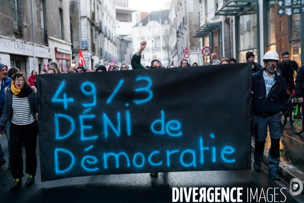 Manifestation contre le recours au 49.3 à Nantes