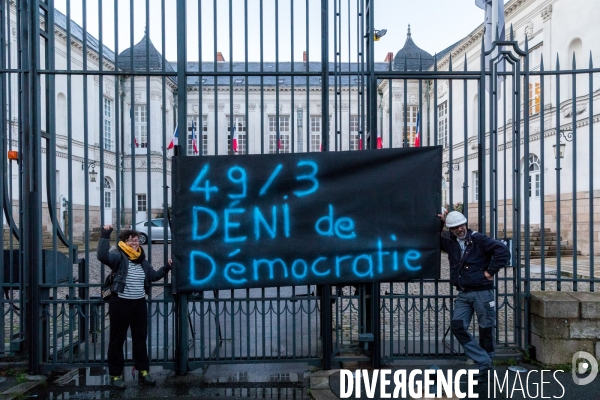 Manifestation contre le recours au 49.3 à Nantes