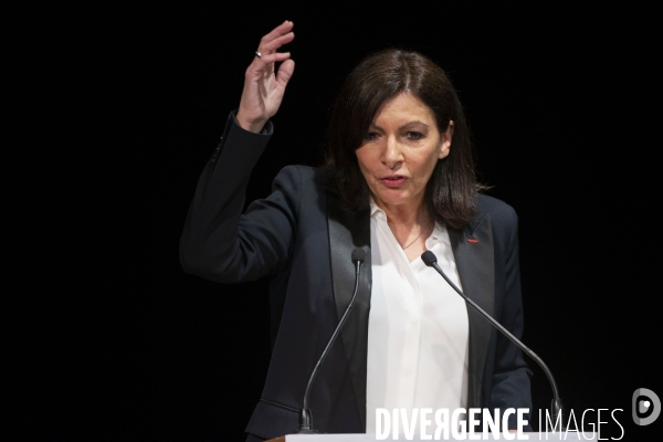 Meeting d Anne Hidalgo avec Lula et Dilma Rousseff .