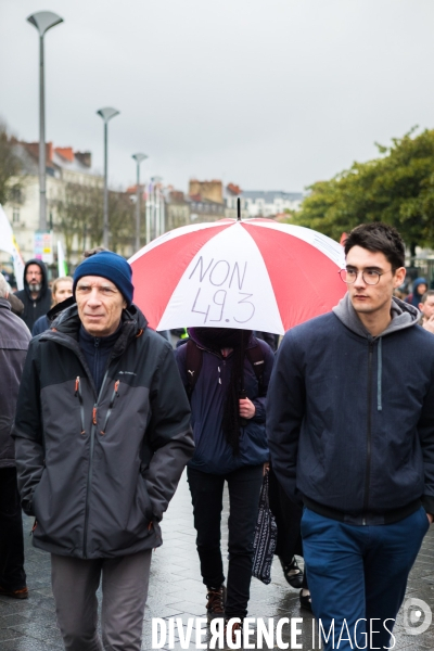 Manifestation contre le recours au 49.3 à Nantes