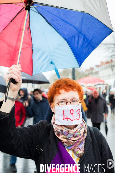 Manifestation contre le recours au 49.3 à Nantes