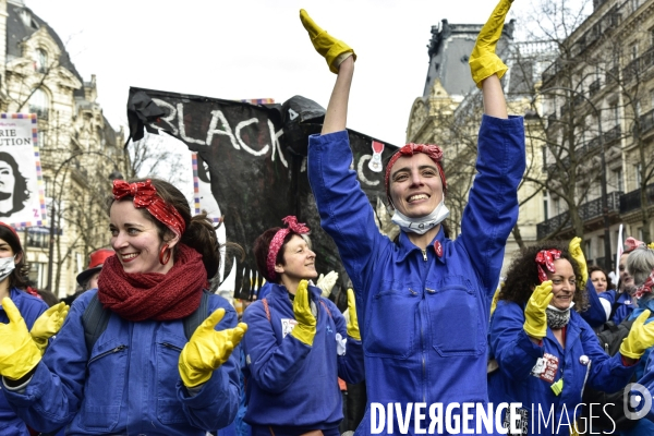 Manifestation contre le 49.3 de la réforme des retraites du 3 Mars 2020, à Paris. Demonstration against pension reform and 49.3.