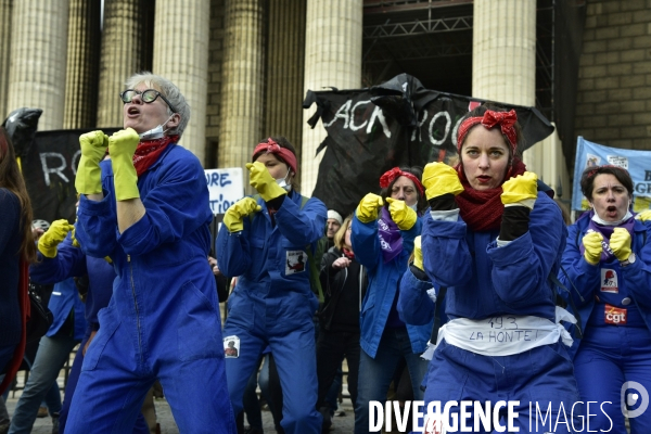 Manifestation contre le 49.3 de la réforme des retraites du 3 Mars 2020, à Paris. Demonstration against pension reform and 49.3.