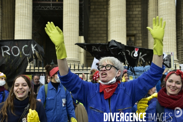 Manifestation contre le 49.3 de la réforme des retraites du 3 Mars 2020, à Paris. Demonstration against pension reform and 49.3.