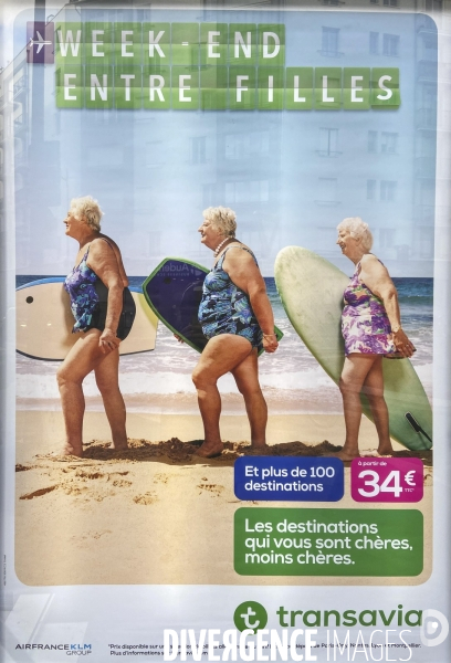 Pub transavia, vols pour femmes agees