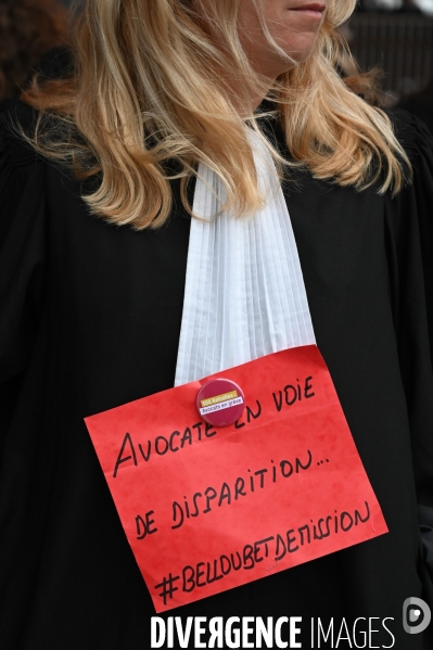 Les avocats bloquent le tribunal judiciaire pour protester contre la réforme des retraites.